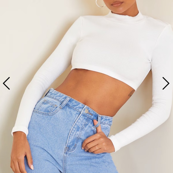 Open Back Rib Crop Top Sleeve - Picture 5 of 5